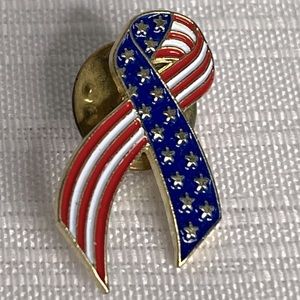 American Flag Ribbon Pin